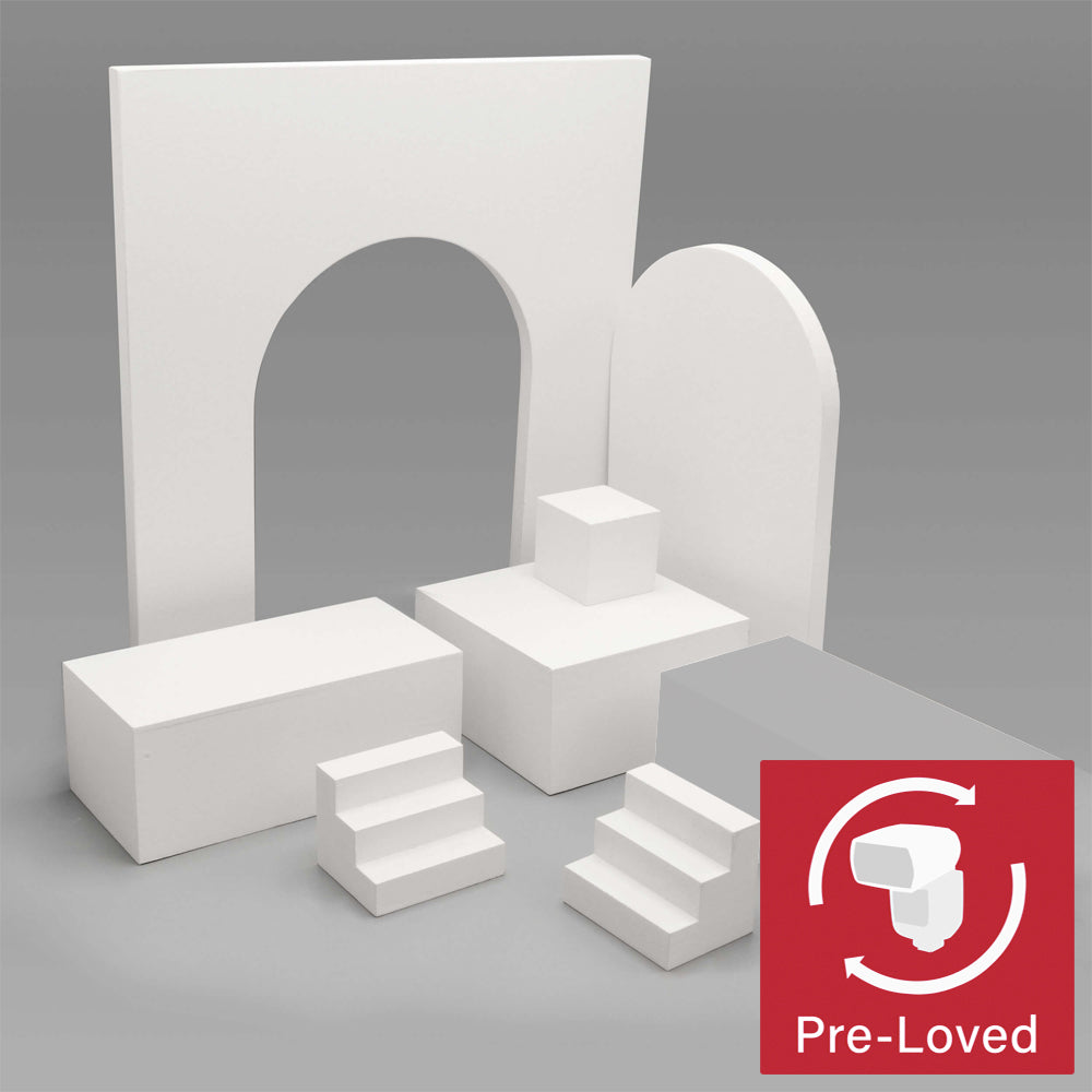 White Photography Studio Props Cube  (Arch, Mini Step, Cuboid)