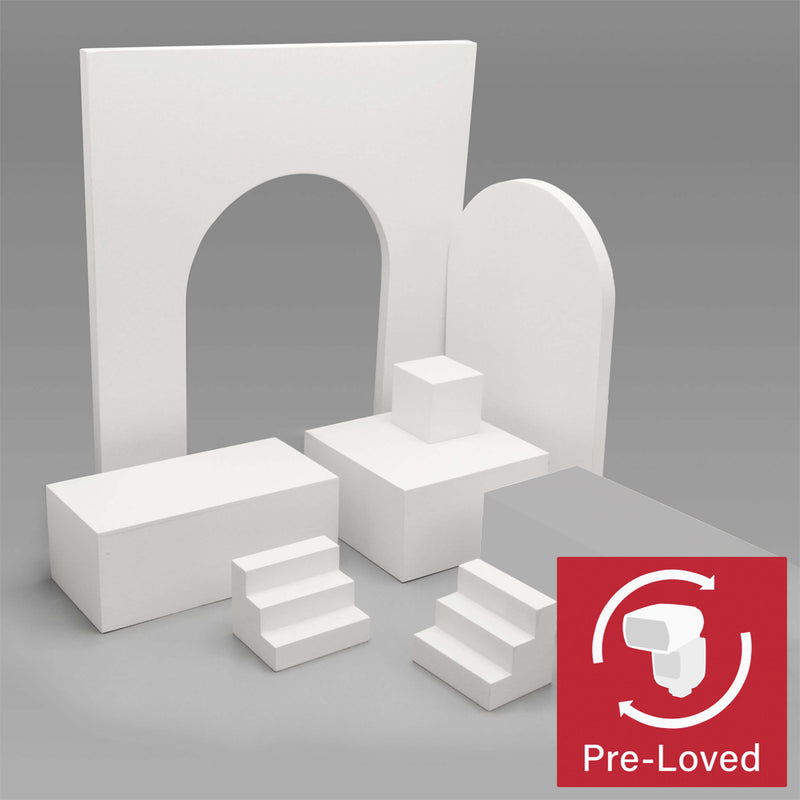 White Photography Studio Props Cube  (Arch, Mini Step, Cuboid)