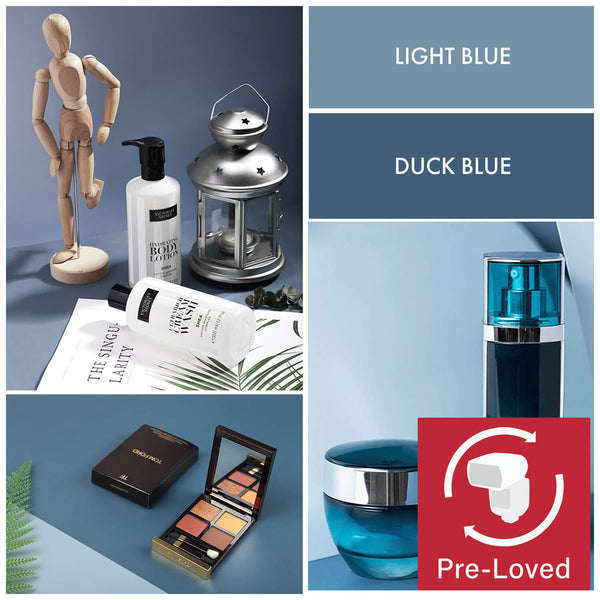 Light Blue/Duck Blue Hard-Wearing Dual-Sided Coated Coloured Paper Background