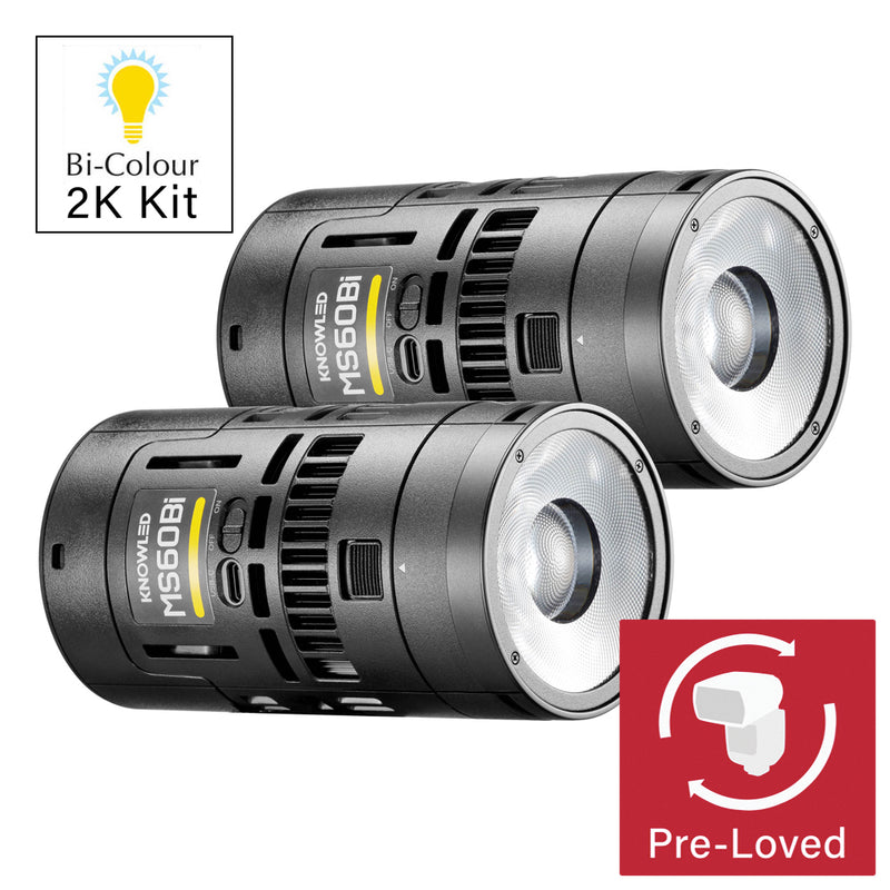 KNOWLED MS60Bi 2K Super Compact Bi-Colour LED Video Light Twin Kit
