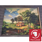 Large Hand-Painted Canvas Landscape Background