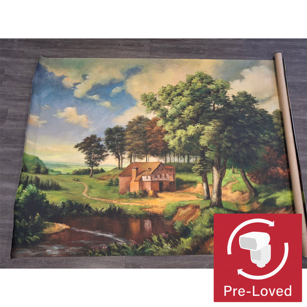 Large Hand-Painted Canvas Landscape Background