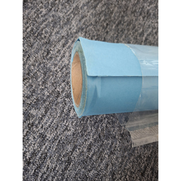 1.35x10m Light Blue Seamless Paper Background Roll Dent on Background