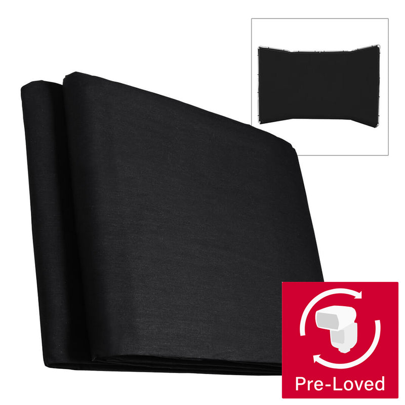4x2.4m Black Crease-Resistant Panoramic Background