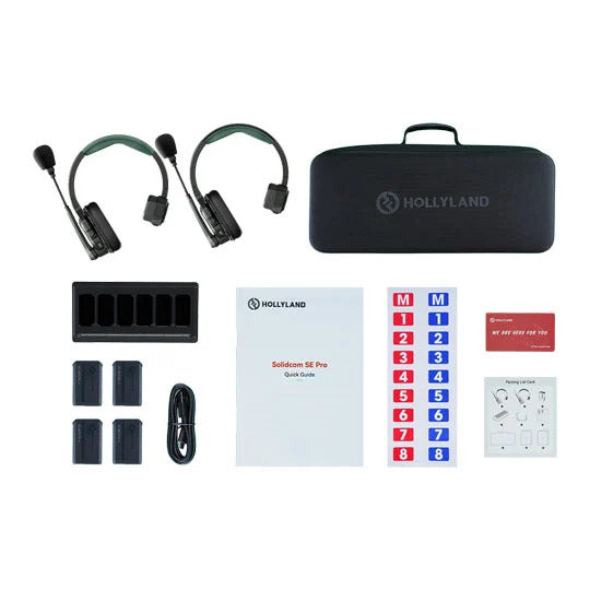 Hollyland Solidcom SE Pro 2S 2 - Person Noise Cancelling Headset Intercom SINGLE-EAR (5601Pro-2S) (SPECIAL ORDER)