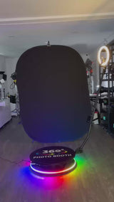 X-Small 80cm 360° Electronic Rotating Turntable Photo Booth with Metal Plate - For 1-2 persons