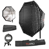 120cm Strong-Sturdy Octagon Umbrella Softbox & Removable Grid For Speedlite / Bare Bulb