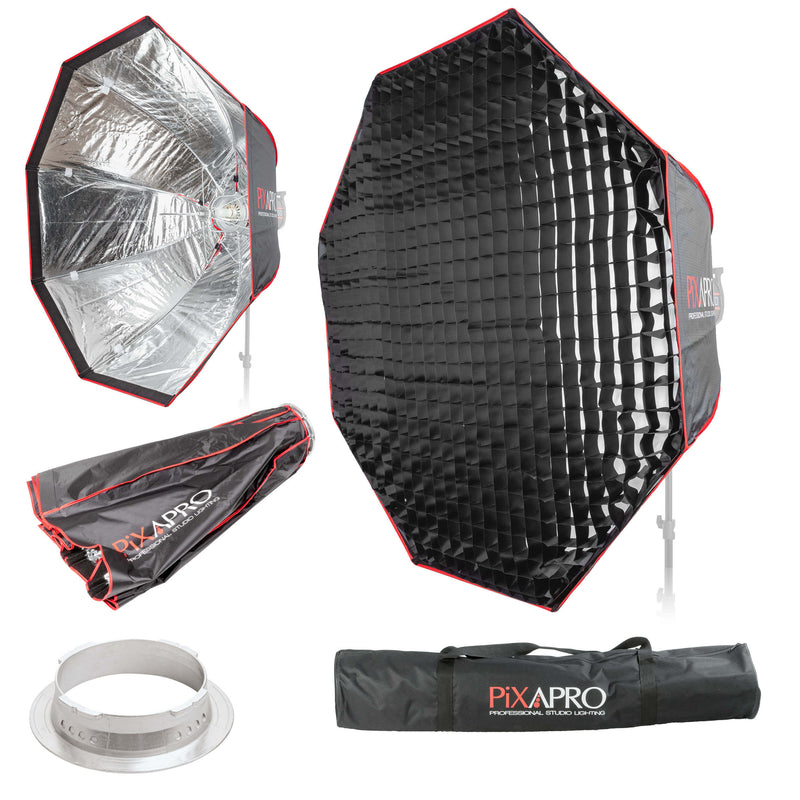 120cm Strong-Sturdy Octagon Umbrella Softbox & Removable Grid For Multiblitz V-Type