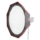 2-In-1 90cm Fast Installation Octagonal Umbrella Softbox With Double Layer Diffusion And Honeycomb Grid