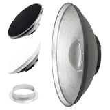 42cm (16.5") Silver Beauty Dish Lighting Studio with Grid - Mutliblitz P-Type