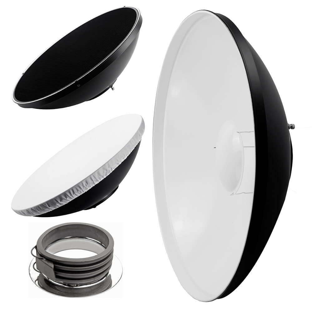 70cm (27.5") WHITE Interior Beauty Dish with Honeycomb Grid For Profoto