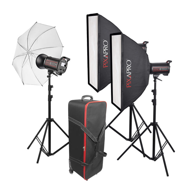 KINO600II+ 1800Ws Three Head Studio Flash 3 Heads Lighting Kit