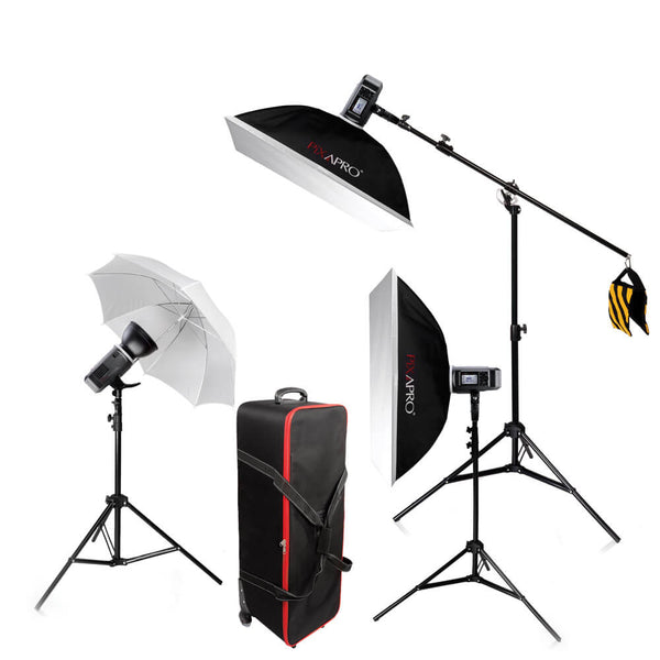 CITI600 Manual Battery Powered Three Head Boom Flash Kit (GODOX AD600BM)