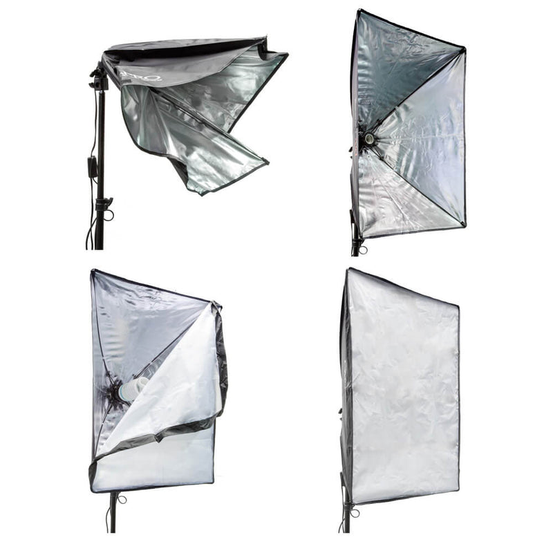  Set 2Pcs 50x70cm EzyLite Lightwieight and Poratble Softbox Single Lamp Holder & Diffusion