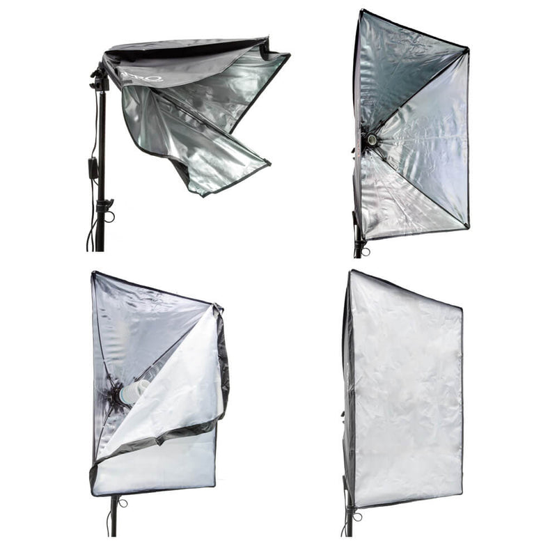 Single lamp holder with integrated 50x70cm Softbox