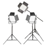 VNIX1500S Three LED Panel Studio Light Triple Kit & DMX