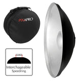 55cm (21.6") Silver Beauty Dish Photography with Padded Carry Case 