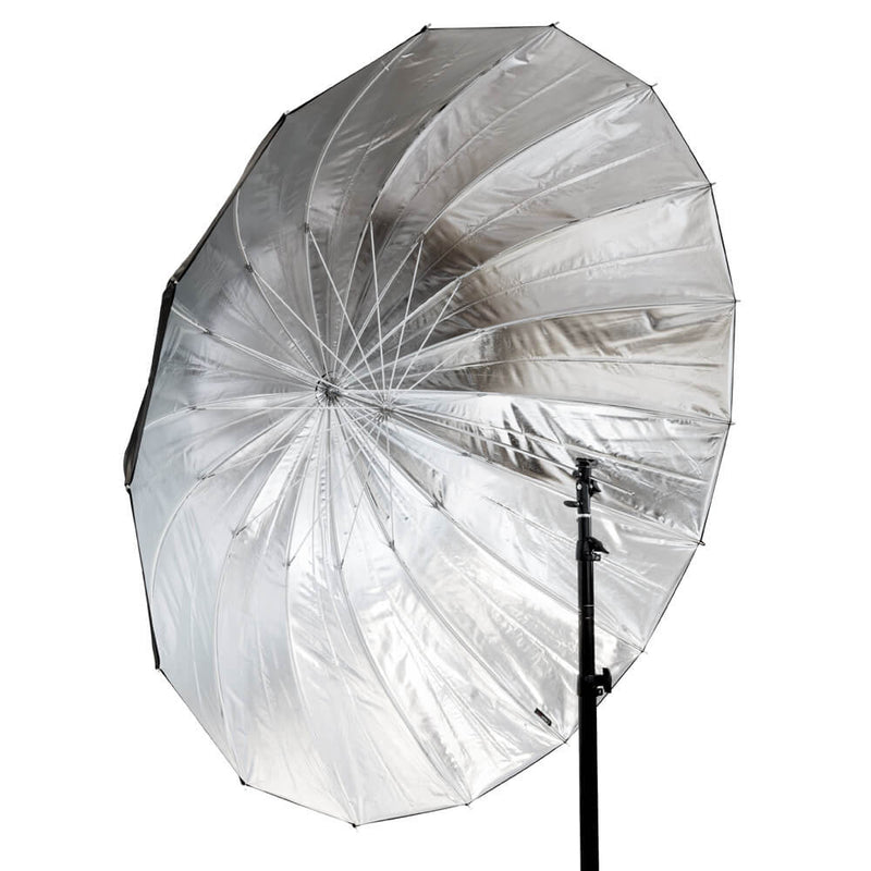 160cm (63") Parabolic Black/Silver Umbrella