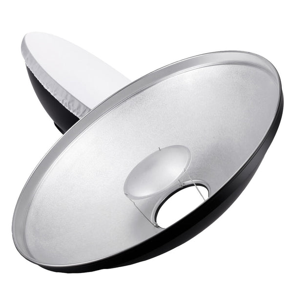 Studio Strobe Flash Light Silver Beauty Dish 55cm By PixaPro 