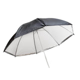 2 In 1 40" Translucent Umbrella with Removable Black/Silver Cover 