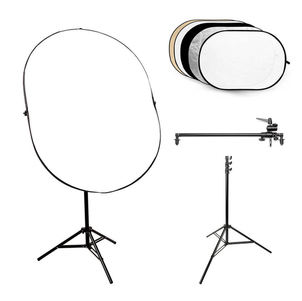80x120cm 5-in-1 Collapsible Reflector Board with Arm & Stand Kit