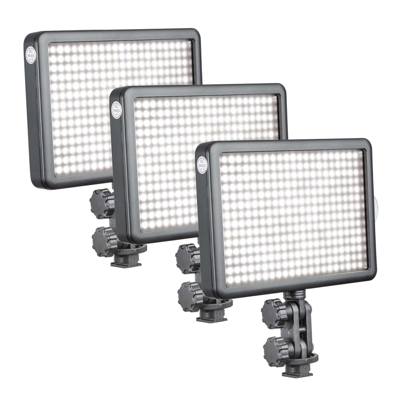 Triple LED308D Hot-Shoe Handheld LED Video Light Kit