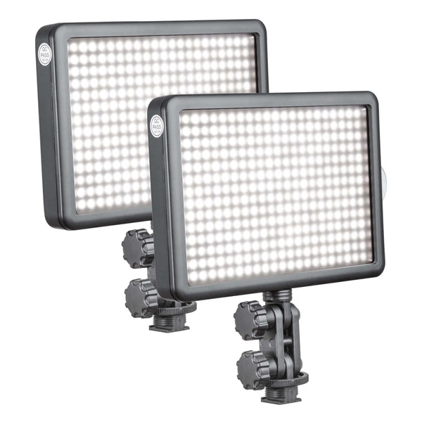 2-Pack Portable LED308D Photography Panel Lighting Kit -PixaPro 