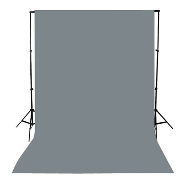 Studio Telescopic Stand and 3x6m Muslin Cotton Grey Drop