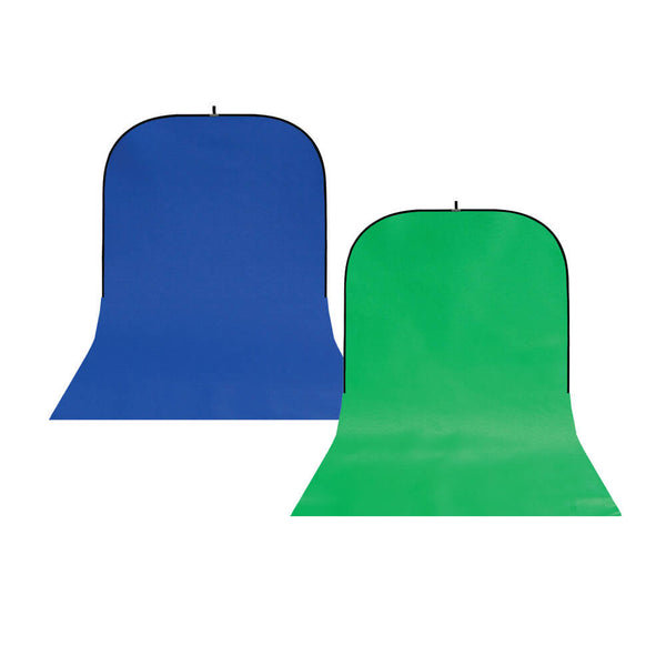 4m Blue & Green Reversible Studio Train Muslin Drop