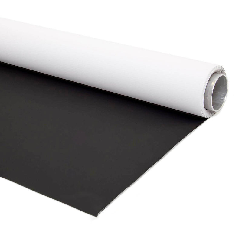 2-in-1 Black/White Ulltra-Matte Vinyl Background (2x4m) - PixaPro 