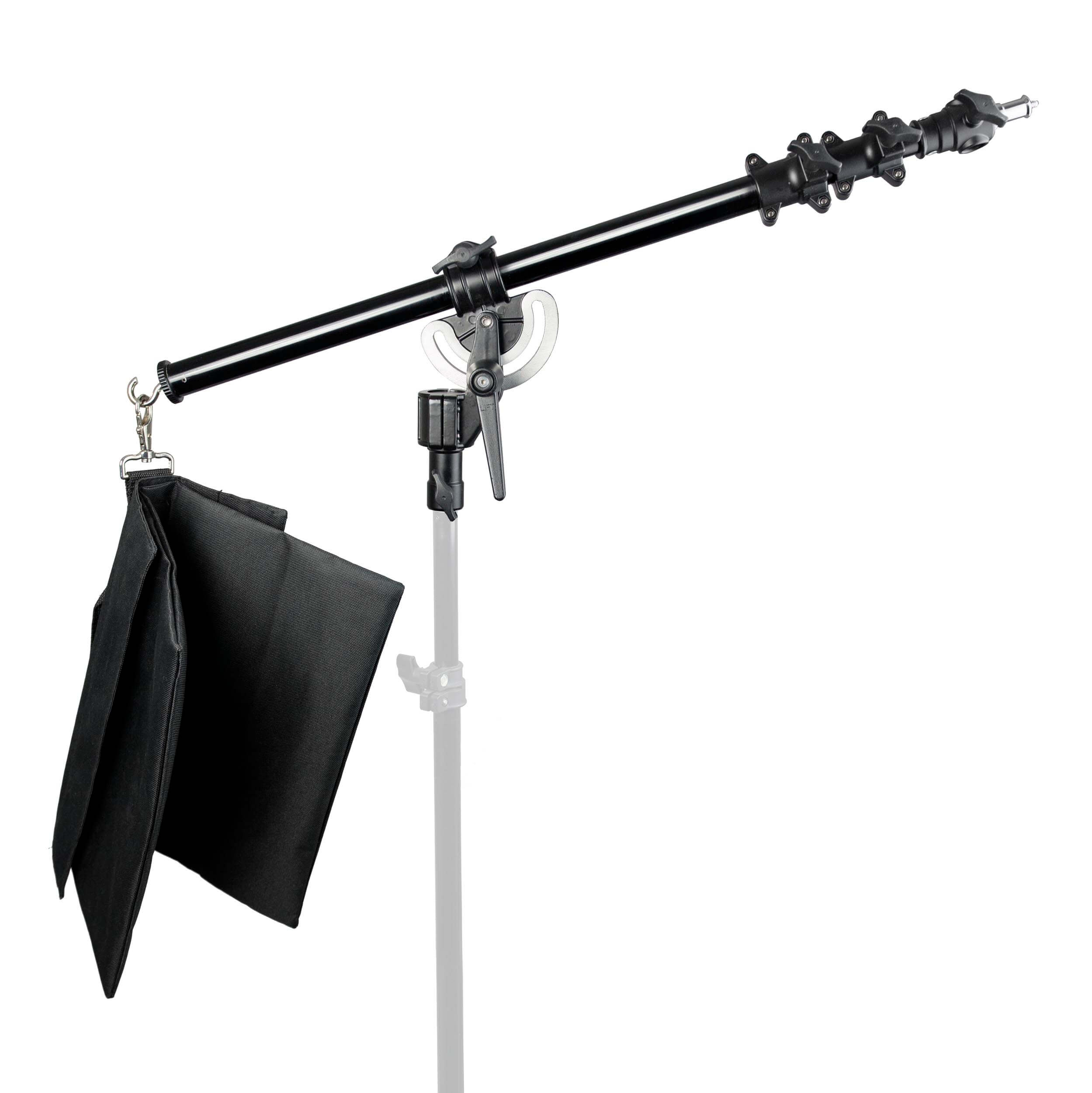 160cm Metal Hinge Mini Boom Arm and Weight Bag By PixaPro 