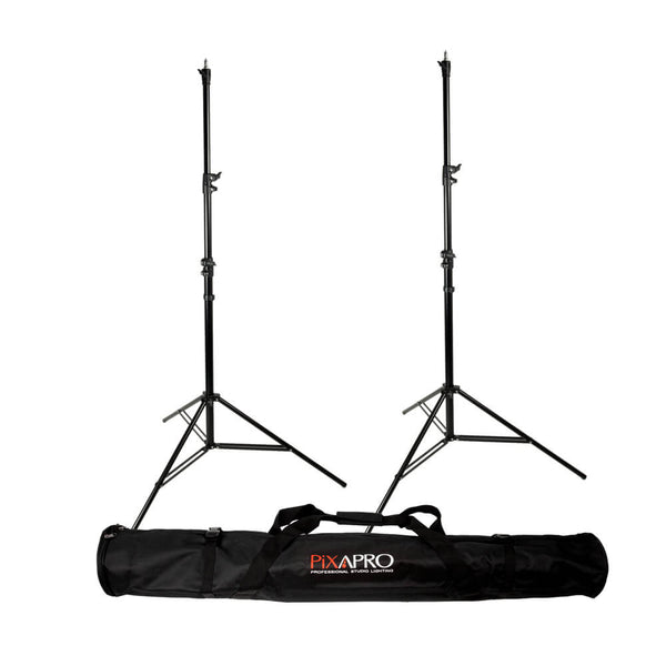 2x 300cm Portable & Compact Light Stand with Protective Bag Kit 