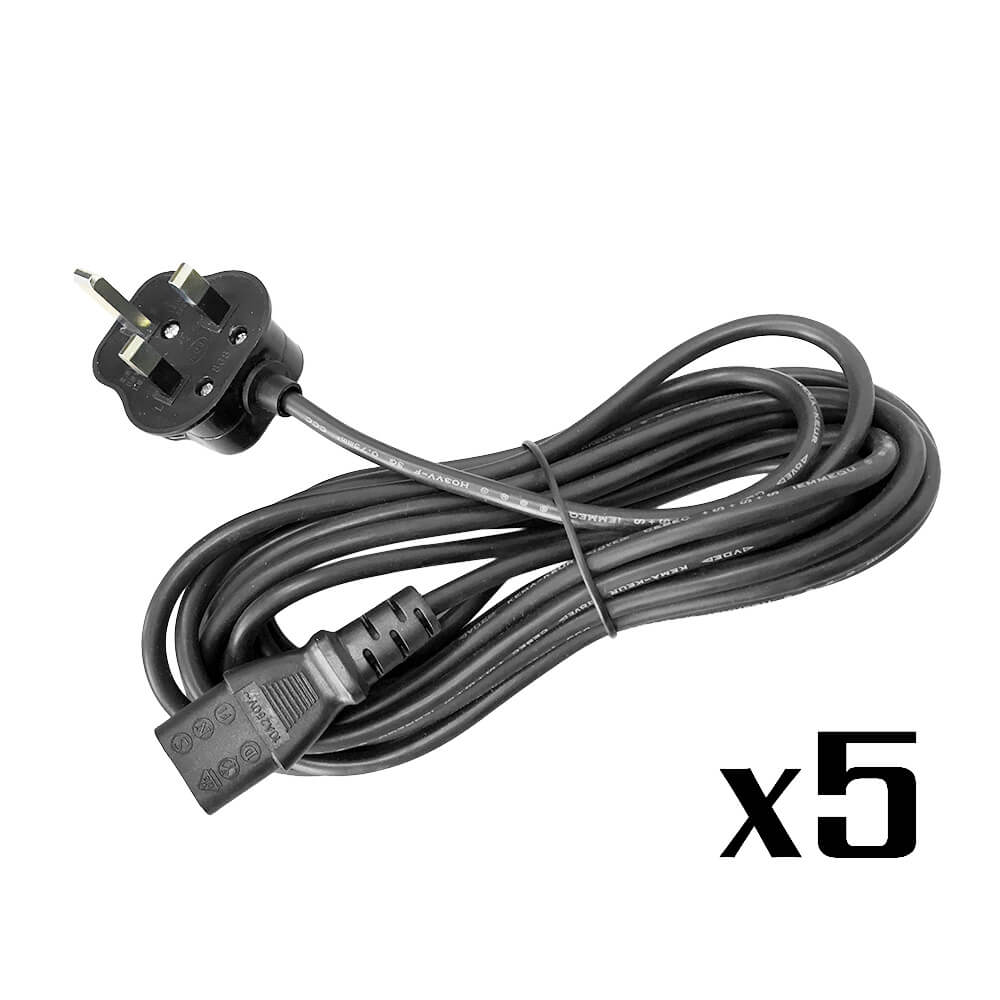 5x UK to EU Mains Power Plug Adapter By PixaPro