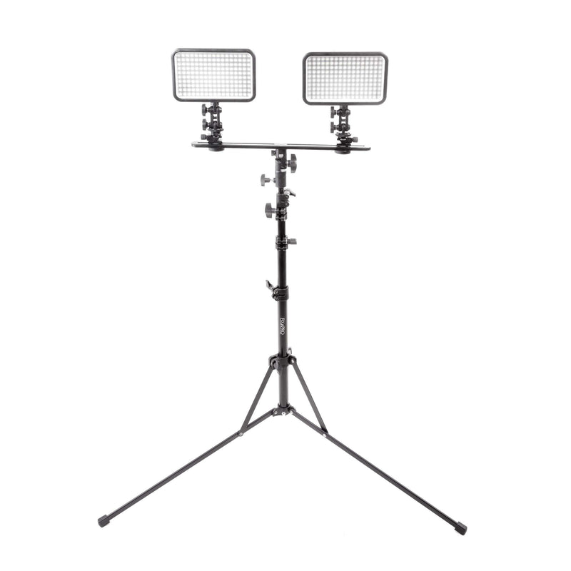 LED170 Dual Hot-Shoe Crossbar and Portable Light Stand Kit
