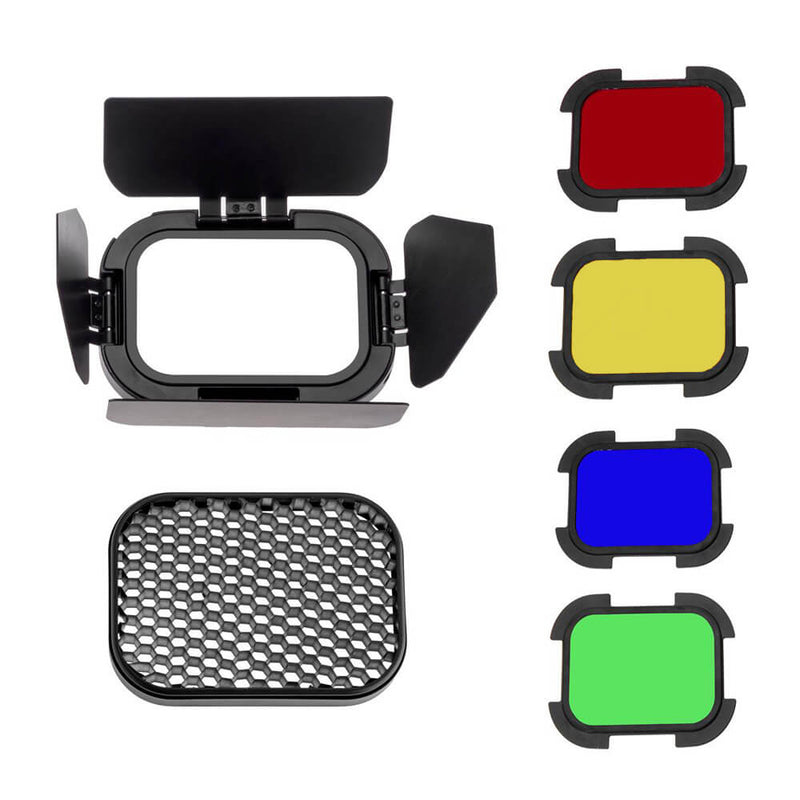 4 Set Barn Door for PIKA200 Pocket Speedlite Flash (Godox BD07)