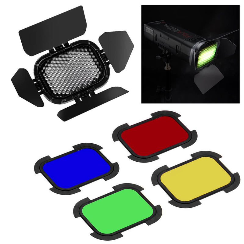 4 Set Barn Door for PIKA200 Pocket Speedlite Flash (Godox BD07)