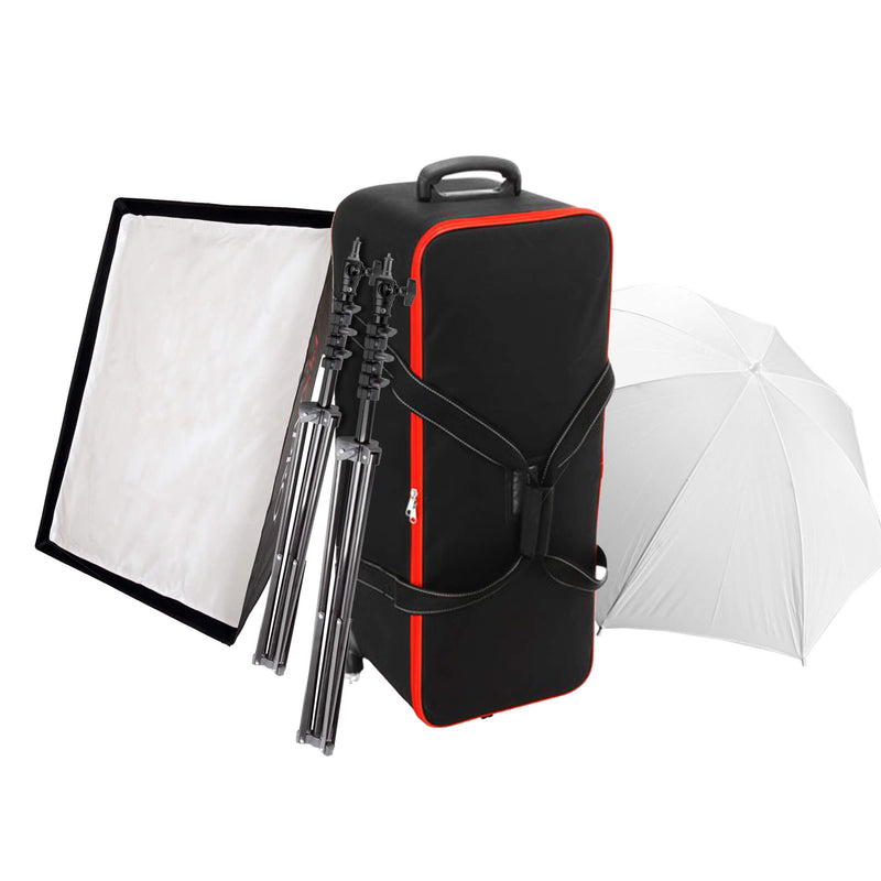 Twin Kit Case (1x 60x90cm Softbox, 1x 40" Umbrella, 2x 240cm Stand, 1x Roller Case)
