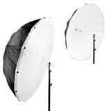 51" Deep Parabolic Umbrella (Black/White) with Diffusion - PixaPro 