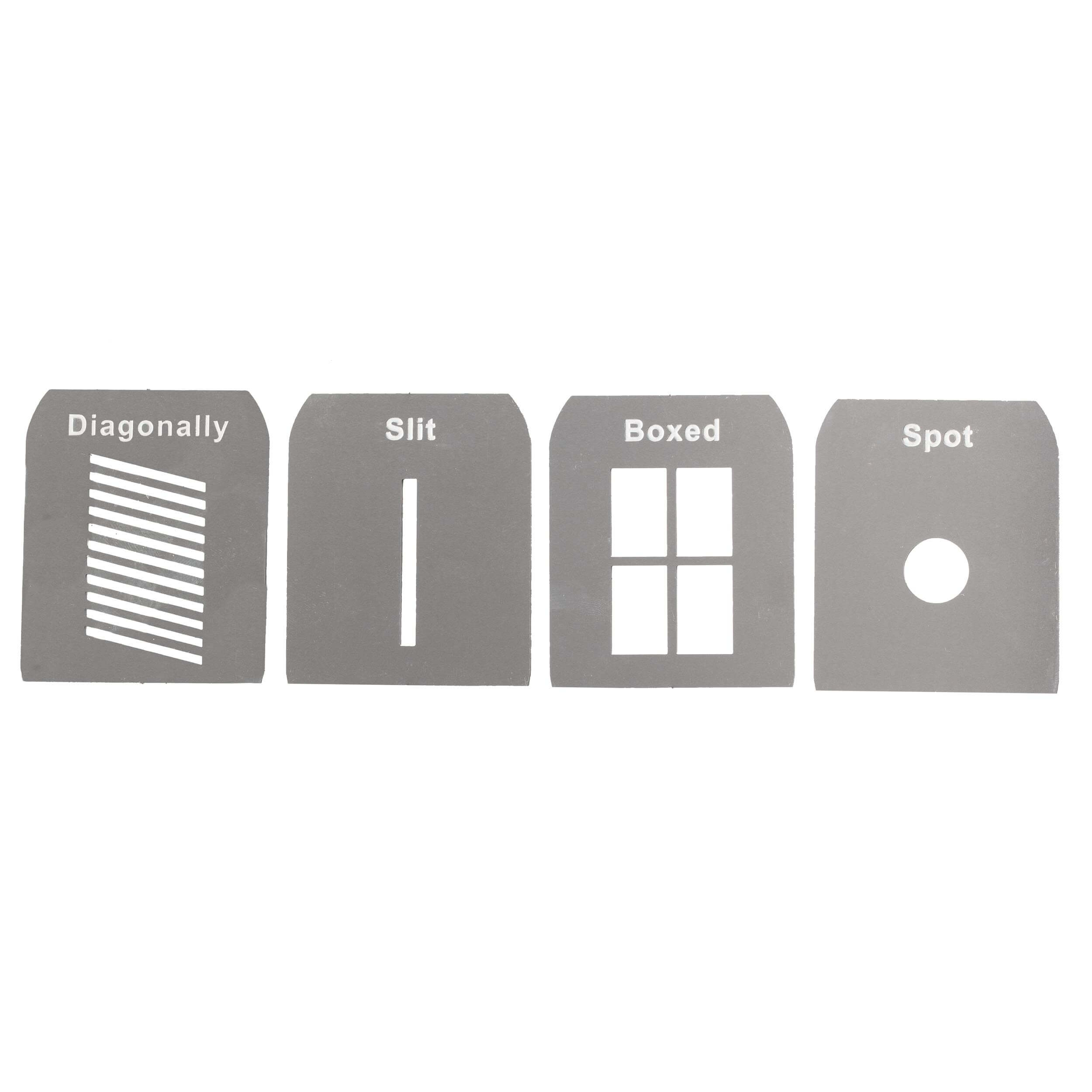 4x Creative Photography Laser Cut Abstract Graphic Gobos Set 