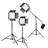 PixaPro LECO1000B MKII LED Square Light Panel Three Head Kit 