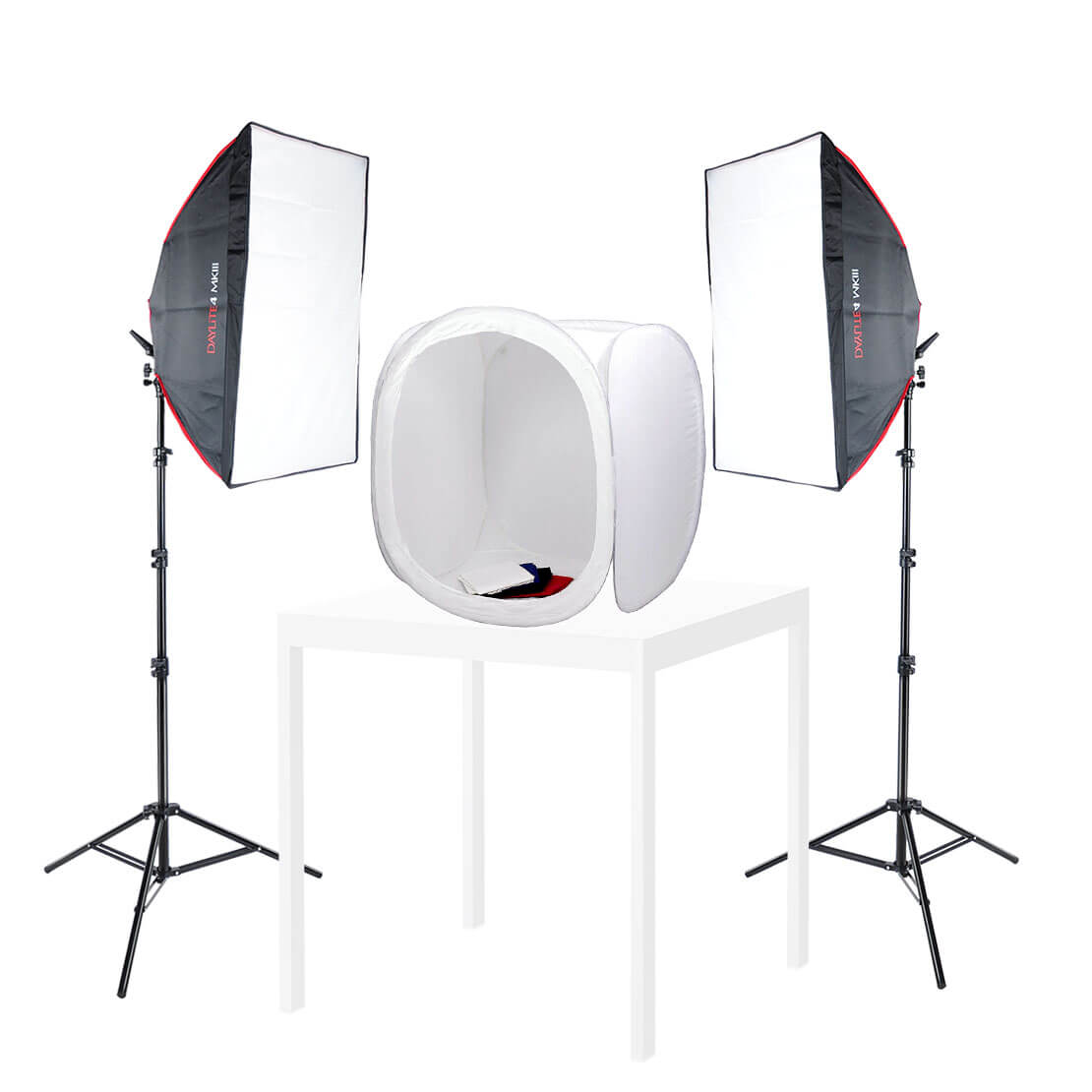 DayLite4 MKIII 3400w Twin Softbox Kit with 75cm Cube Tent