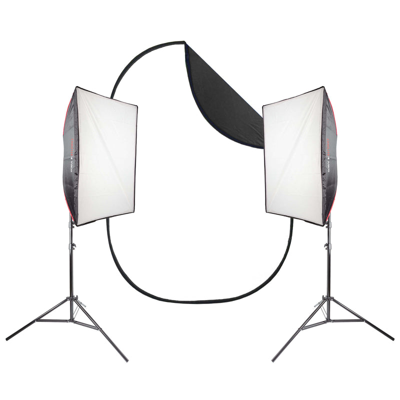 DAYLiTE4 MKIII Twin Fluorescent Head Backdrop Kit (Black/White) 