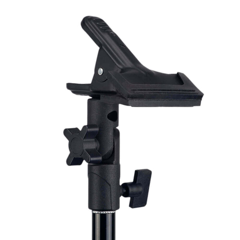 240cm Air Cushioned Studio Light Stand With Background Reflector Clamp