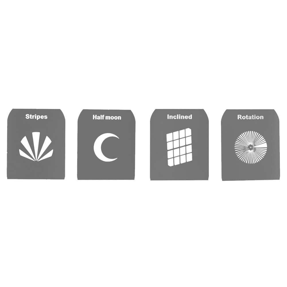 Creative Laser-Cut Gobo Patterns (Set F) for Optical Spot Projector
