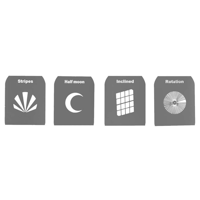 Creative Laser-Cut Gobo Patterns (Set F) for Optical Spot Projector