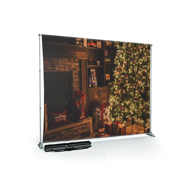 Customisable Printed Decoration Backdrops and Durable Stand Kit (Christmas Festival) 