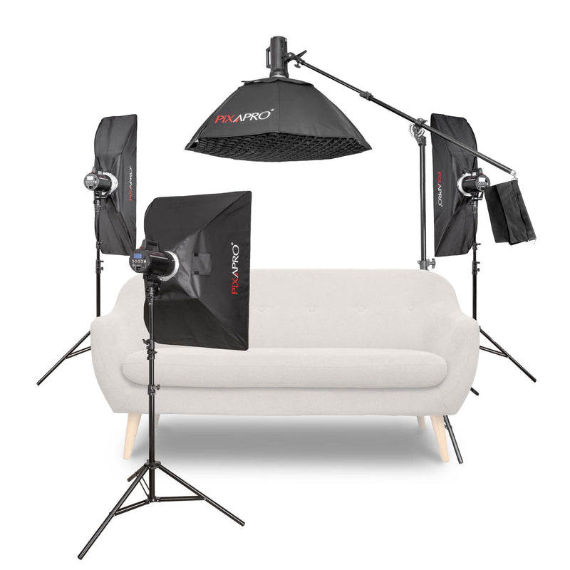 LUMI200II 800Ws 4-Head E-Commerce Product Photography Studio Flash Kit
