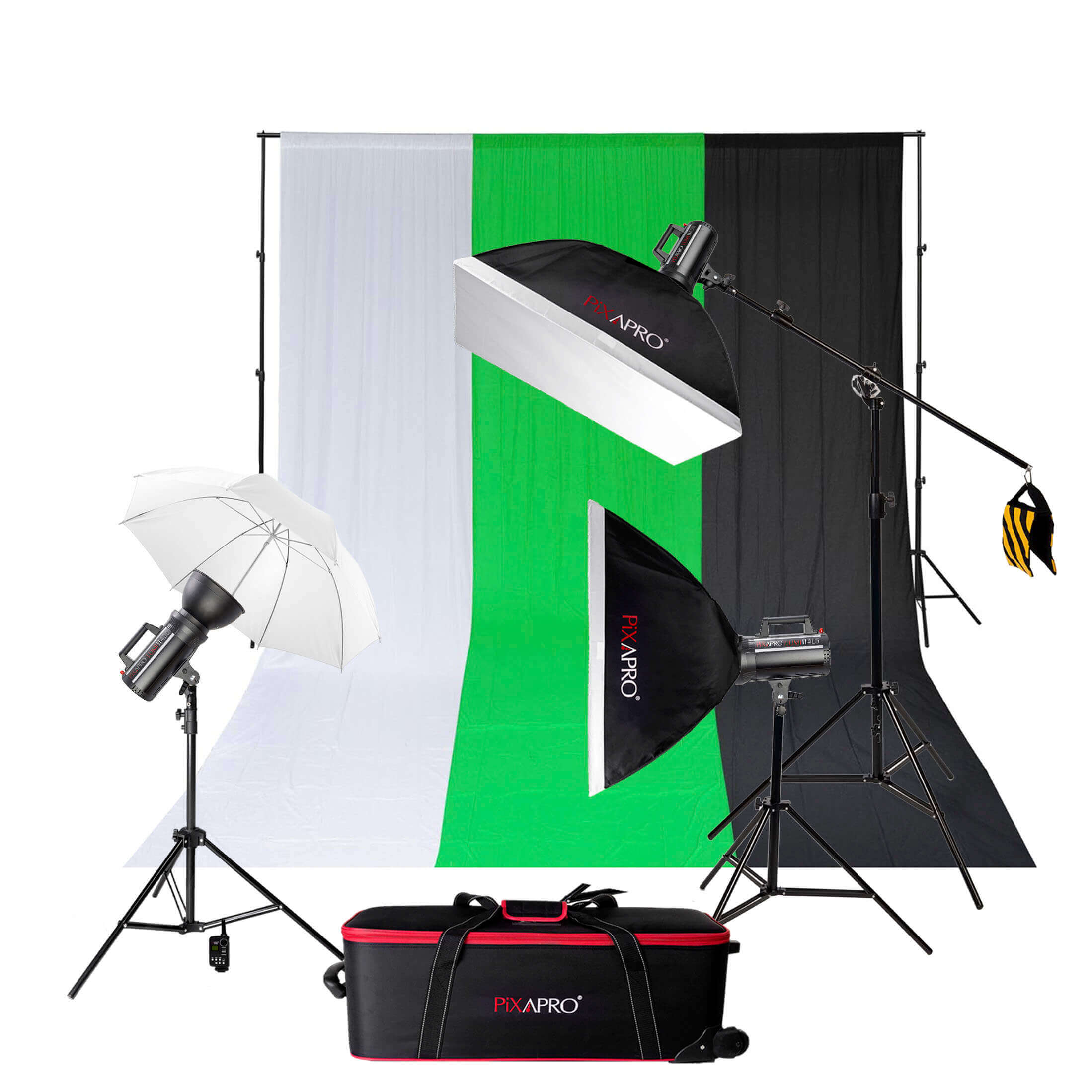 LUMI400II Advance Beauty Photography 3 Head Studio Flash Lighting Kit