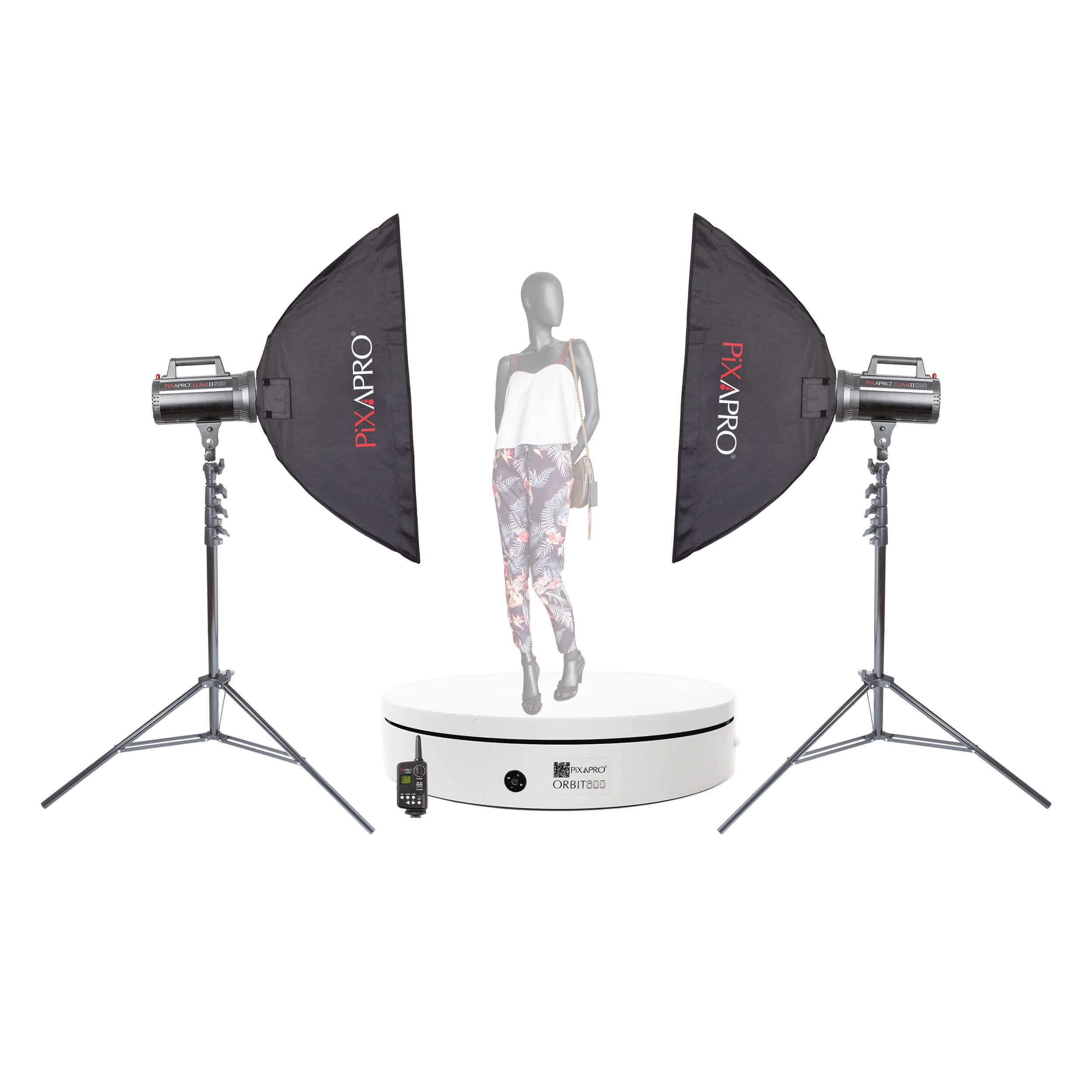 LUMI200II 360° Product Photography LED Flash Lighting Setup Kit