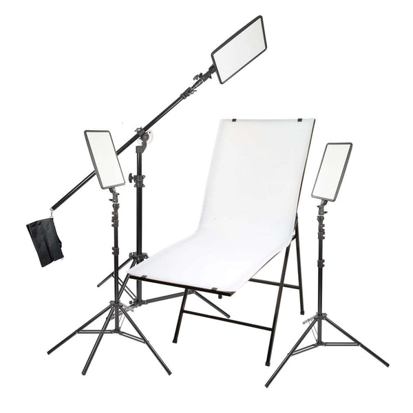 GLOWPAD 350D Bi-Colour Three Head Boom Kit with 60x100cm Shooting Table